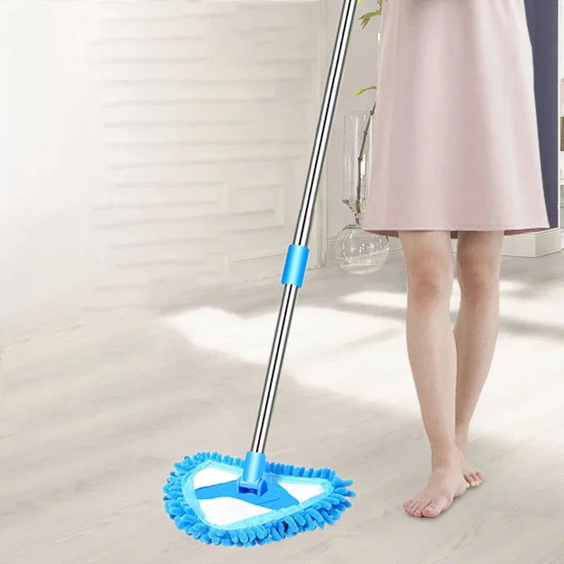 Microfiber Pads Retractable 180°Rotatable Wall Ceiling Clean Brush Mop Washing Dust Brush Home Clean