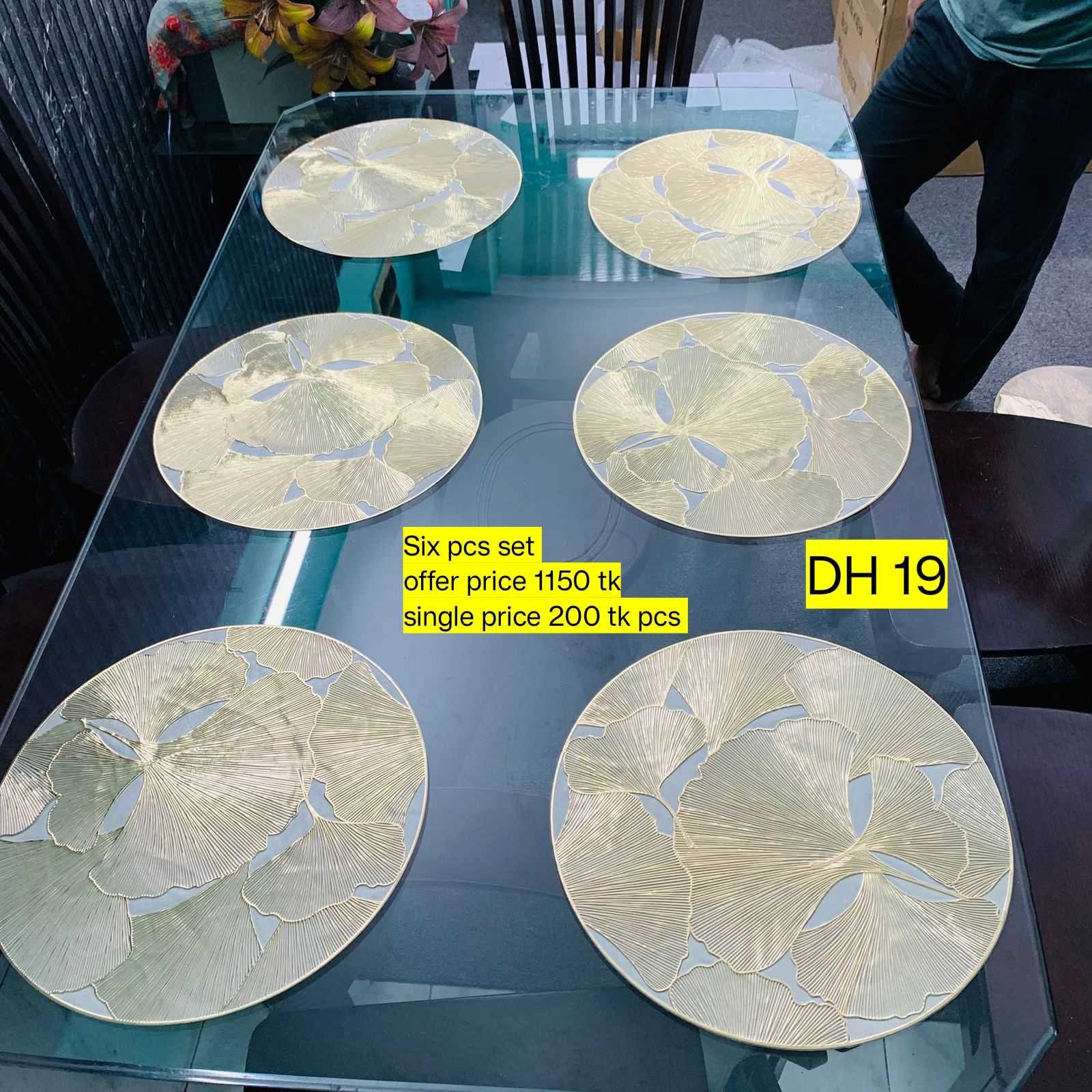 6 Pcs Placemat Fashion PVC Dining Table Mat Plate Pads 1010