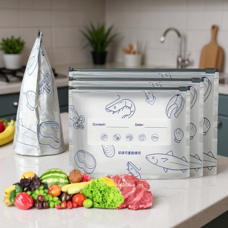 50 Pcs) Aluminum Foil Zip Lock Bag-MADE IN CHINA