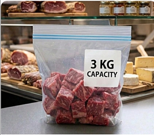 Meat Zipper Poly Bags 25 Pcs -3kg